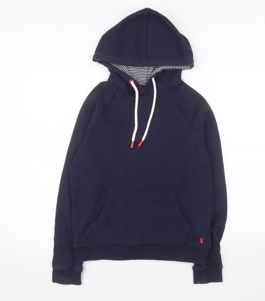 Joules Women's Navy Hoodie UK 6 Pullover Cotton Blend Lined