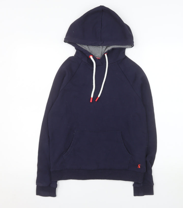 Joules Women's Navy Hoodie UK 6 Pullover Cotton Blend Lined