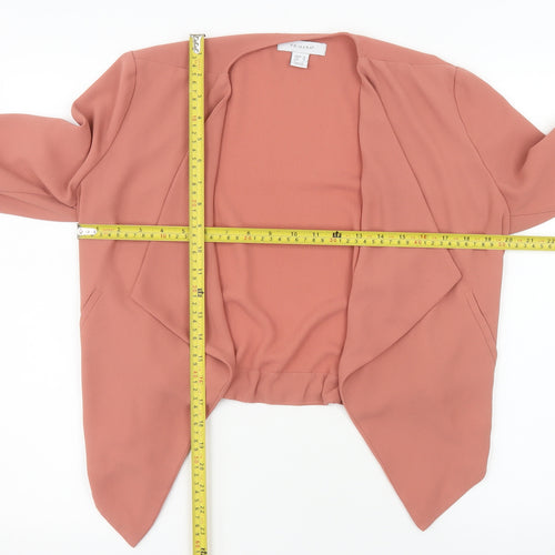 Primark Women’s Pink Cropped Blazer Size 10 Lightweight Shawl Collar Jacket