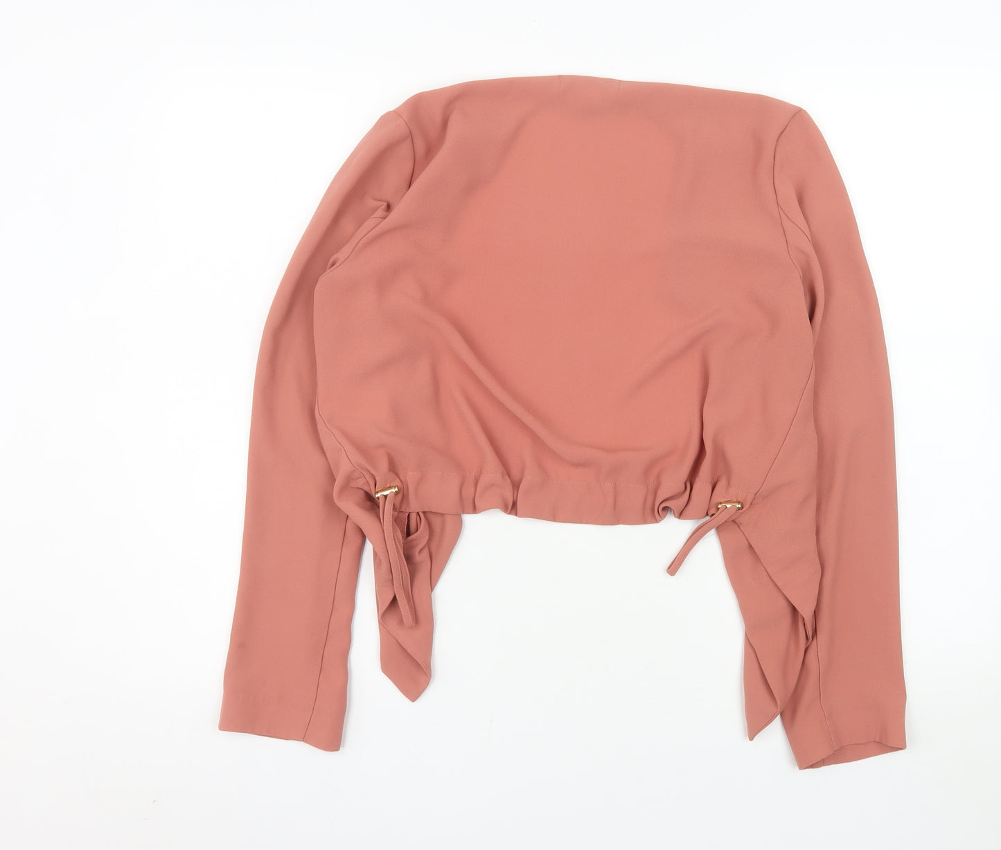 Primark Women’s Pink Cropped Blazer Size 10 Lightweight Shawl Collar Jacket