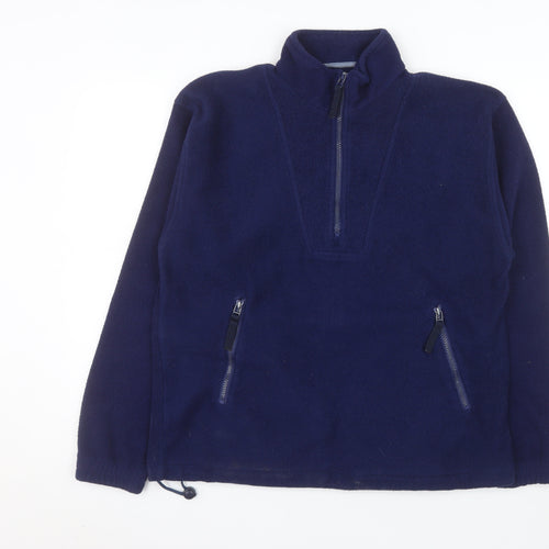 Antartex Men's Blue Fleece 1/4 Zip Pullover Sweatshirt Size S