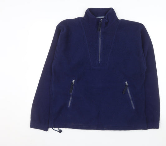 Antartex Men's Blue Fleece 1/4 Zip Pullover Sweatshirt Size S