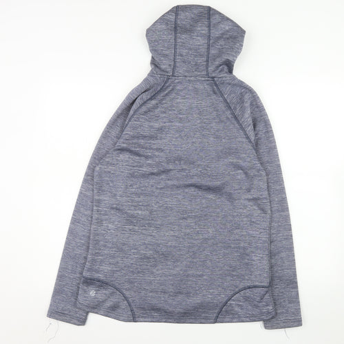 Zakti Women's Blue Hooded Full Zip Fleece Jacket UK 14