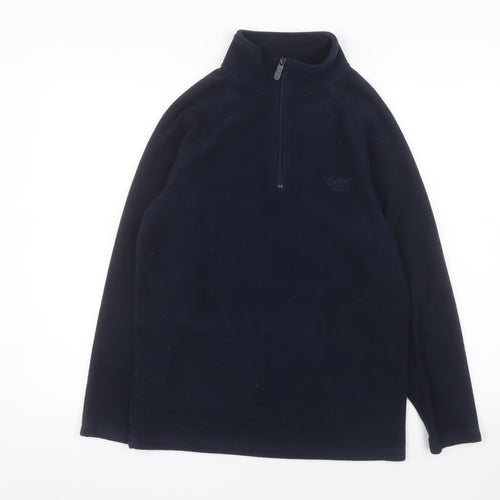 Cotton Traders Men’s XS Navy Fleece 1/4 Zip Pullover Sweatshirt