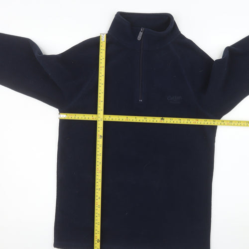 Cotton Traders Men’s XS Navy Fleece 1/4 Zip Pullover Sweatshirt