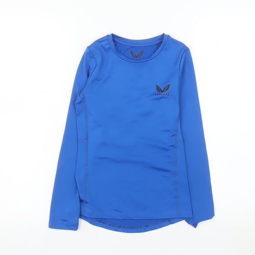 Castore Boys Blue Long Sleeve Athletic Top Size M Moisture Wicking