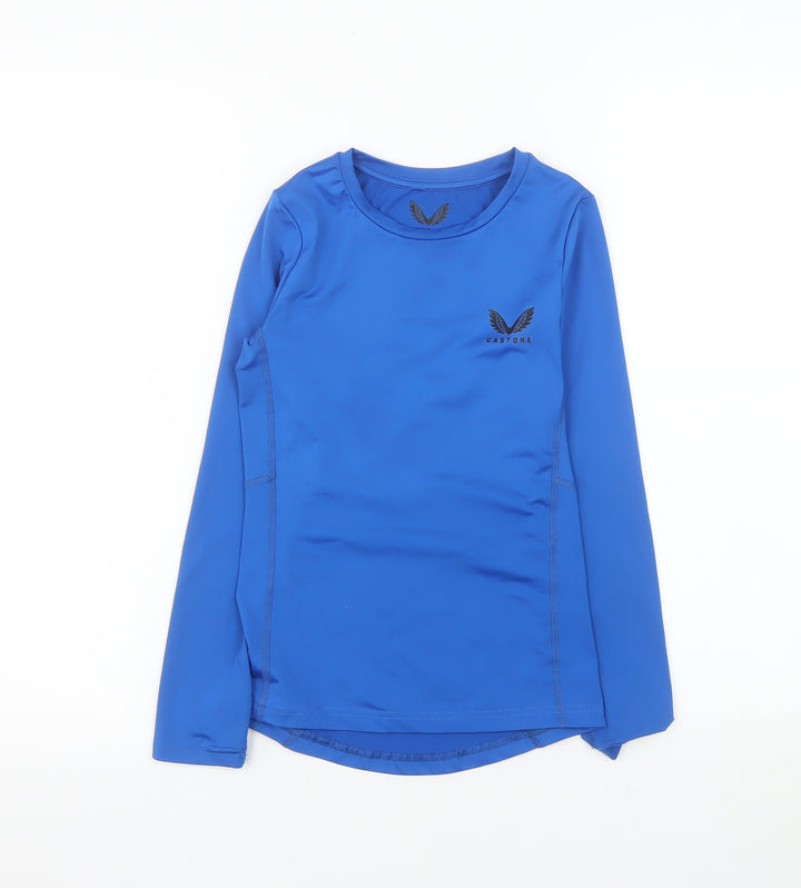 Castore Boys Blue Long Sleeve Athletic Top Size M Moisture Wicking