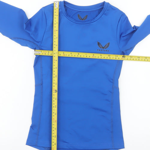 Castore Boys Blue Long Sleeve Athletic Top Size M Moisture Wicking