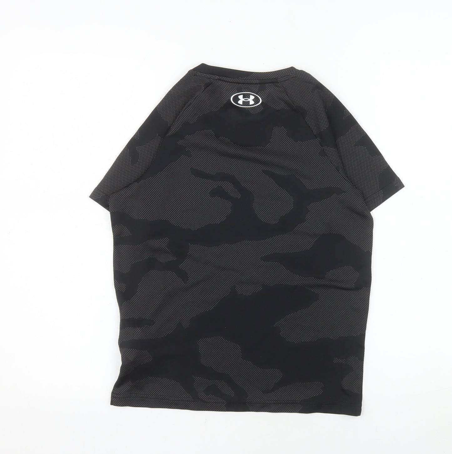 Under Armour Boys Black Camouflage Short Sleeve Sports T-Shirt M