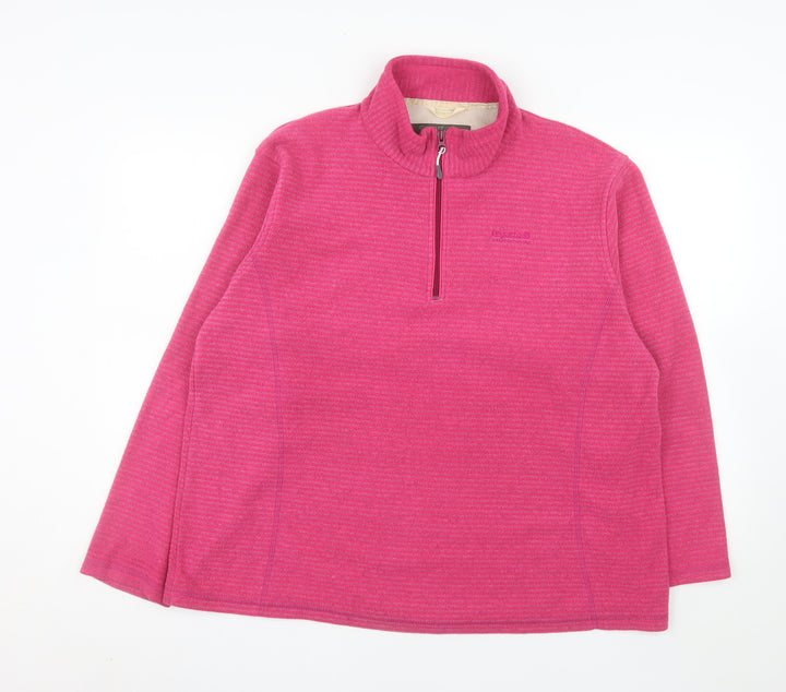 Regatta Womens Pink 1/2 Zip Pullover Fleece Sweatshirt UK 18