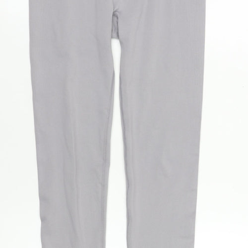 Primark Women Grey Seamless Workout Leggings Size S Slim Fit Activewear