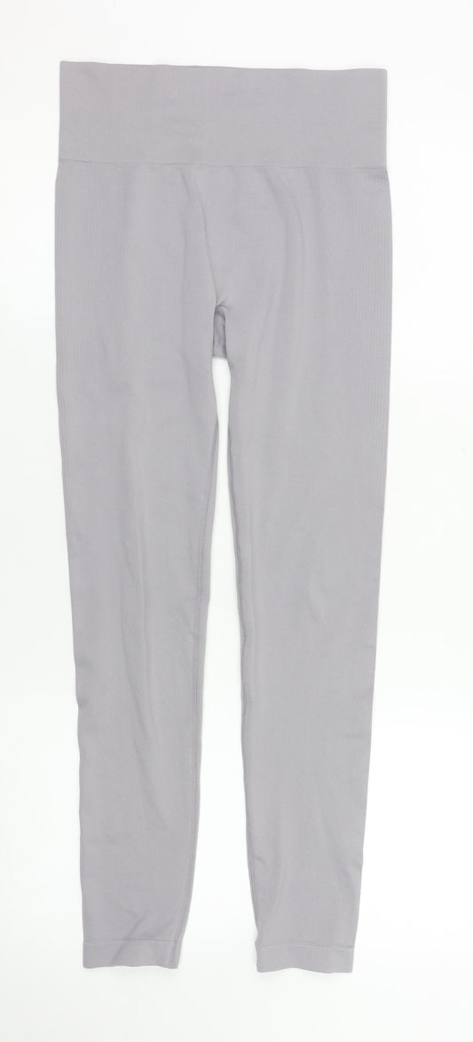Primark Women Grey Seamless Workout Leggings Size S Slim Fit Activewear