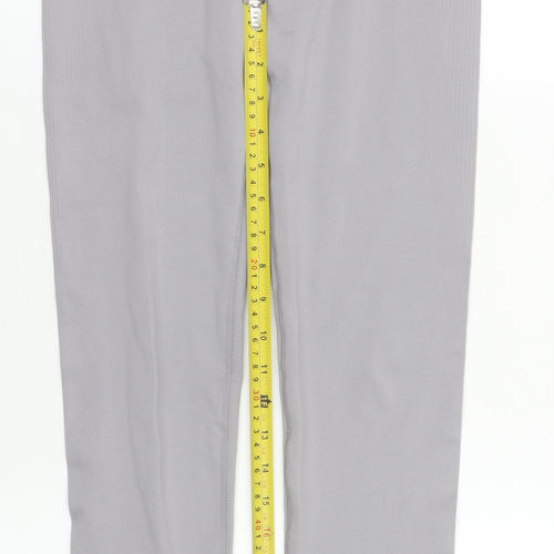Primark Women Grey Seamless Workout Leggings Size S Slim Fit Activewear