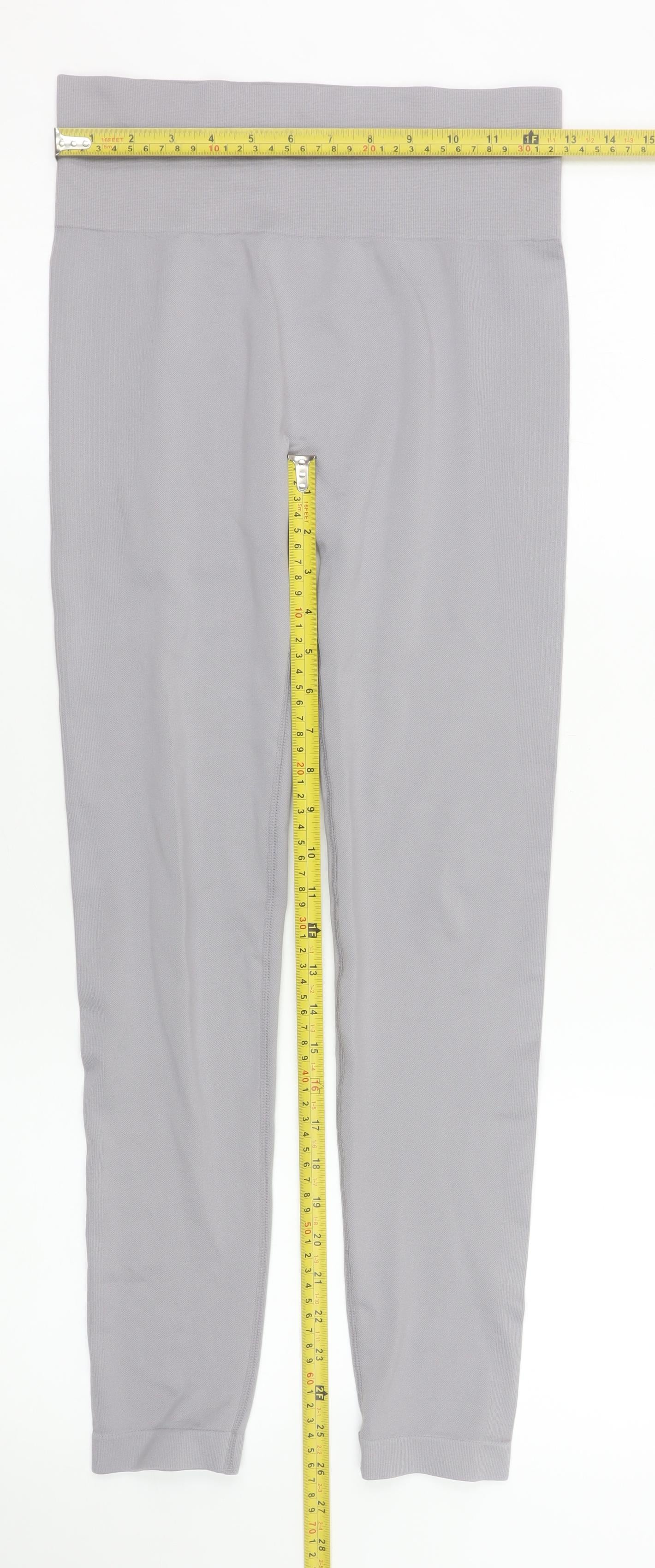 Primark Women Grey Seamless Workout Leggings Size S Slim Fit Activewear