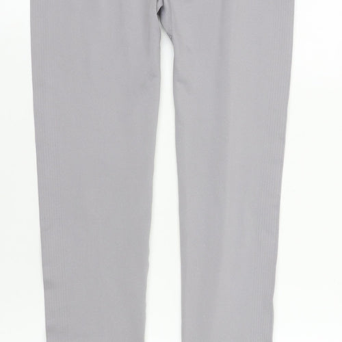Primark Women Grey Seamless Workout Leggings Size S Slim Fit Activewear