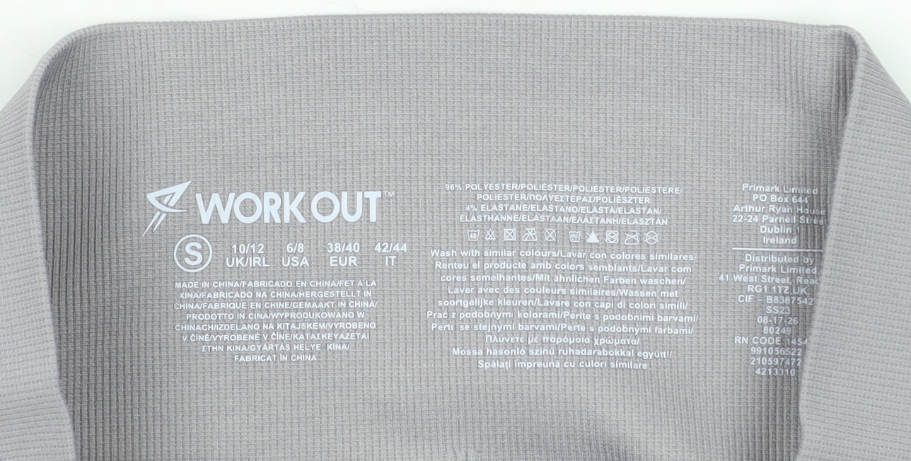 Primark Women Grey Seamless Workout Leggings Size S Slim Fit Activewear