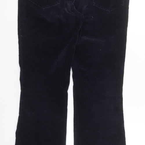 Marks and Spencer Women’s Blue Corduroy Straight Leg Trousers UK 12