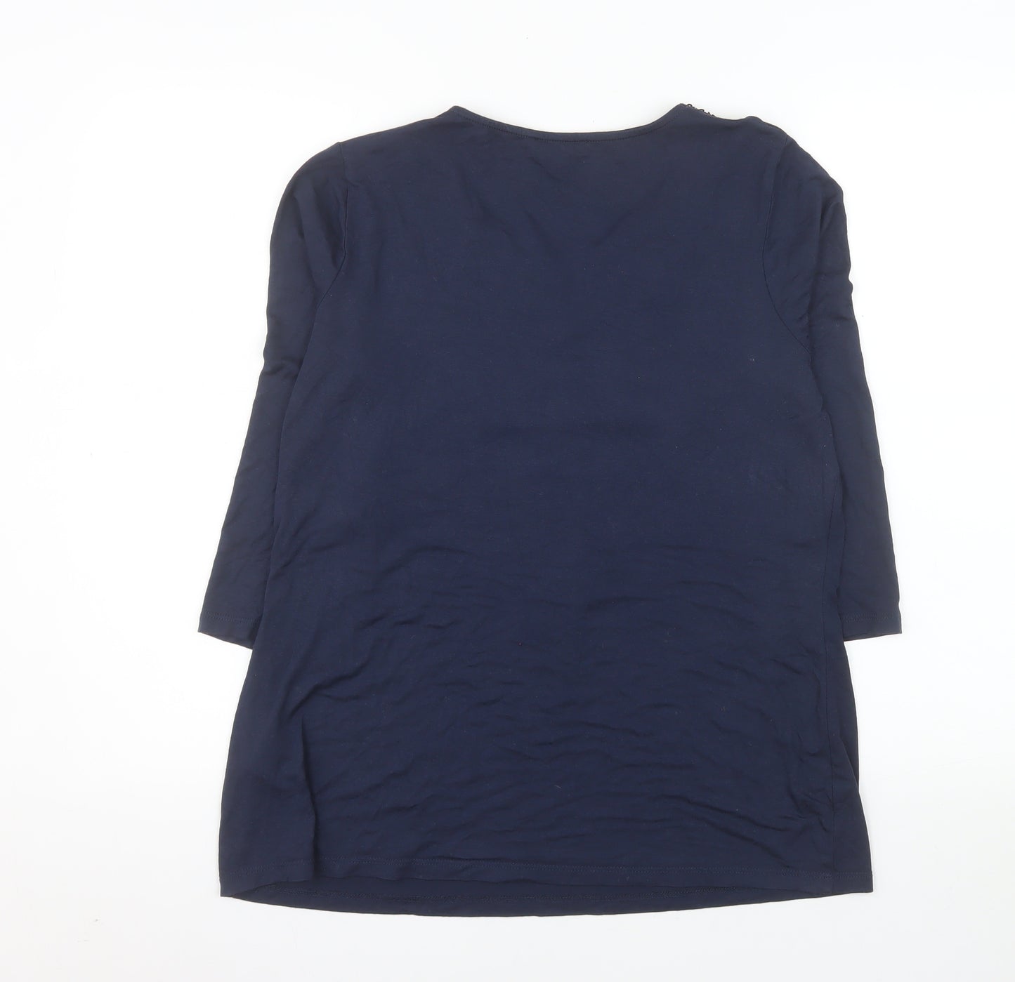Soon Women's Blue Sequin V-Neck Tunic Top Size 14