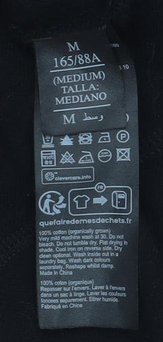 AllSaints Women Black Medium Pullover Sweatshirt Organic Cotton