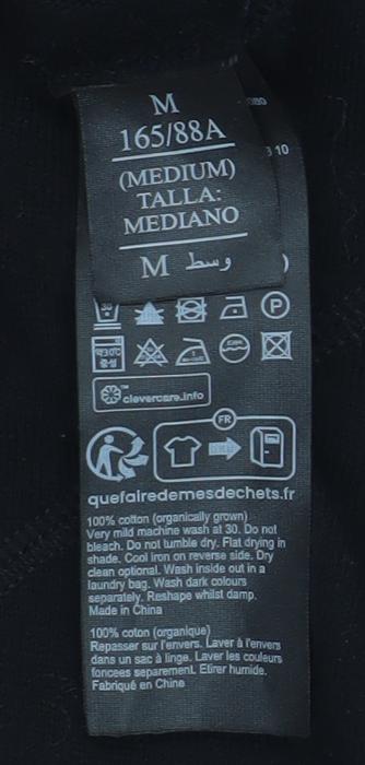 AllSaints Women Black Medium Pullover Sweatshirt Organic Cotton