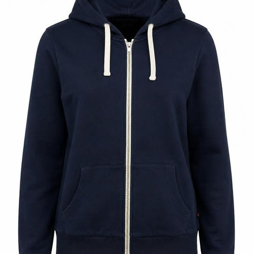 Jack & Jones Unisex Blue S Full Zip Hooded Cotton Jacket