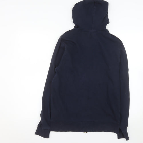 Jack & Jones Unisex Blue S Full Zip Hooded Cotton Jacket