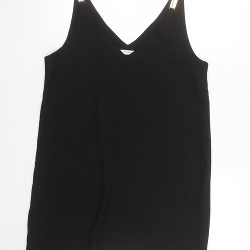Mango Women’s Black V-Neck Camisole Tank Top Size 8