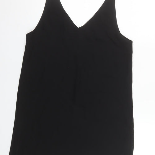 Mango Women’s Black V-Neck Camisole Tank Top Size 8