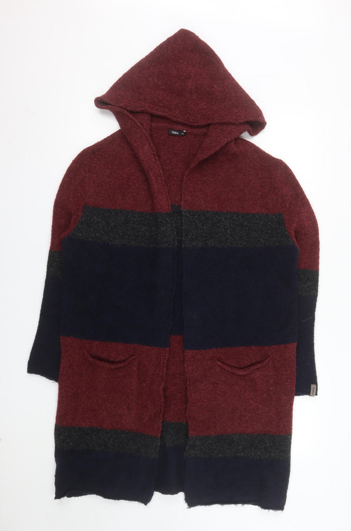 Féria Women's Multicoloured Hooded Chunky-Knit Cardigan S