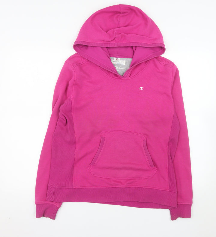 Champion Women's Pink Pullover Hoodie Size L Cotton Blend
