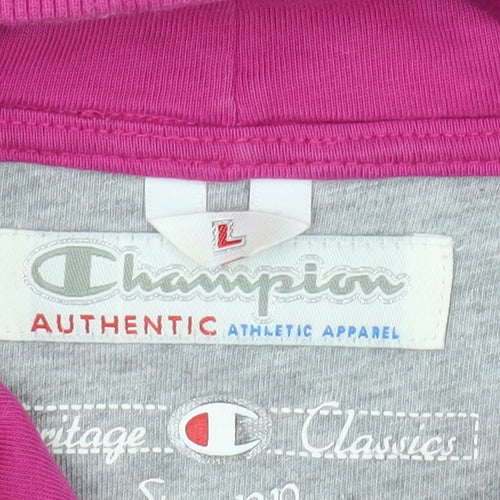 Champion Women's Pink Pullover Hoodie Size L Cotton Blend