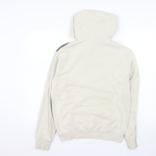 Nike Women Beige & Grey Pullover Hoodie XS Air Logo Cotton Blend