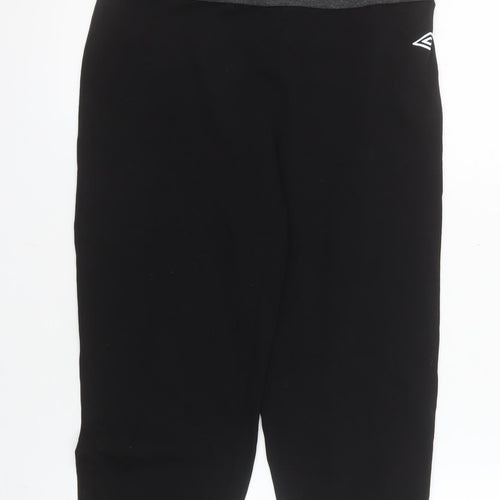 Umbro Womens Black Athletic Jersey Shorts L Stretch Comfort Fit