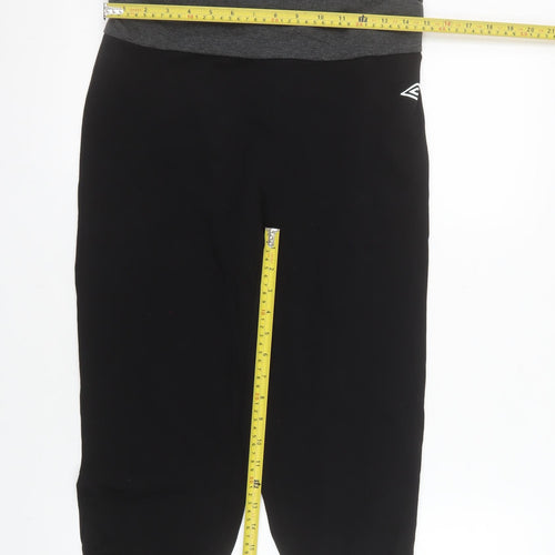 Umbro Womens Black Athletic Jersey Shorts L Stretch Comfort Fit