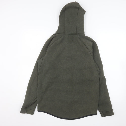 Nike Men’s Green Hooded Full Zip Jacket Size S Cotton Blend