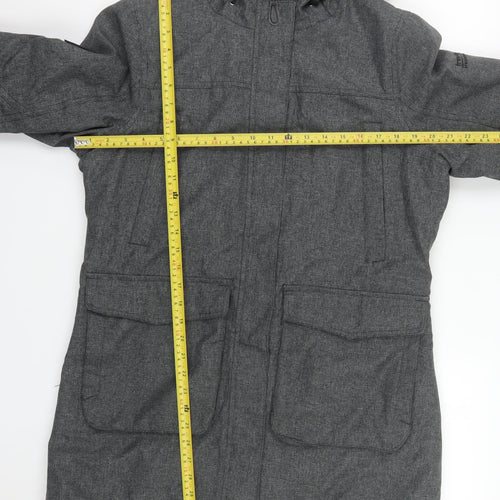 Trespass Men's Grey L Parka Coat Waterproof Hooded Winter Jacket