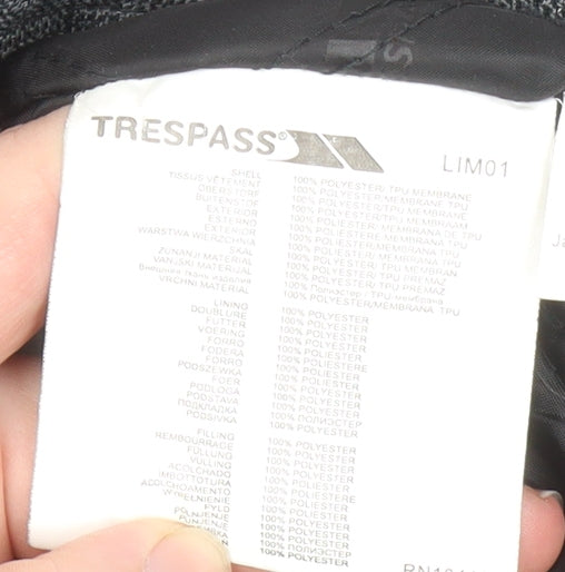 Trespass Men's Grey L Parka Coat Waterproof Hooded Winter Jacket