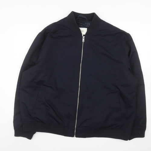 Marks and Spencer Men's Blue 3XL Bomber Jacket Full Zip