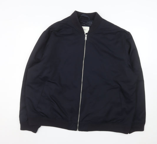 Marks and Spencer Men's Blue 3XL Bomber Jacket Full Zip
