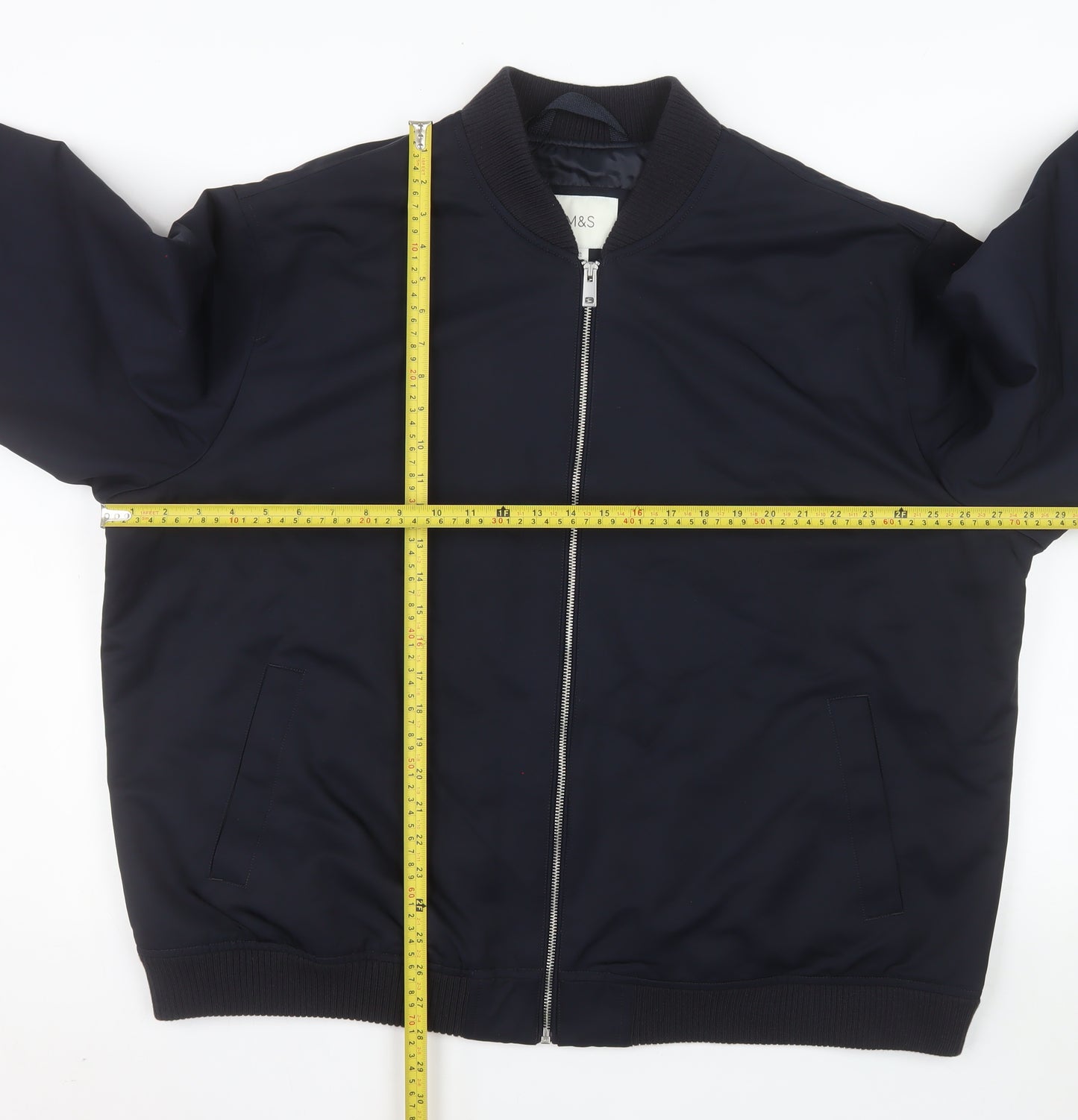 Marks and Spencer Men's Blue 3XL Bomber Jacket Full Zip