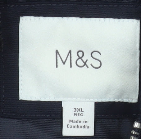 Marks and Spencer Men's Blue 3XL Bomber Jacket Full Zip
