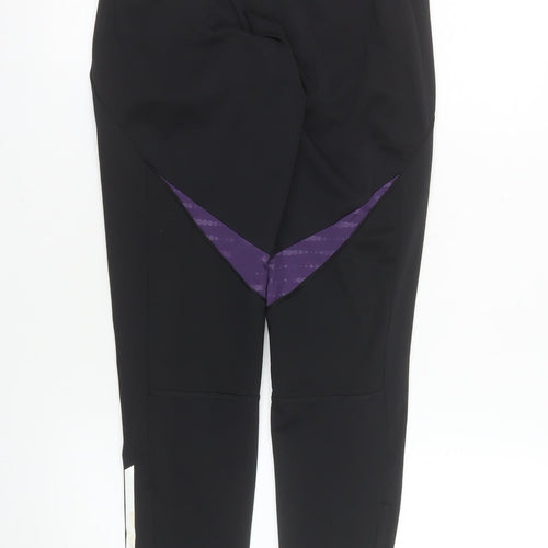 Adidas Boys Black Manchester United Track Pants 11-12 Years Tapered Fit