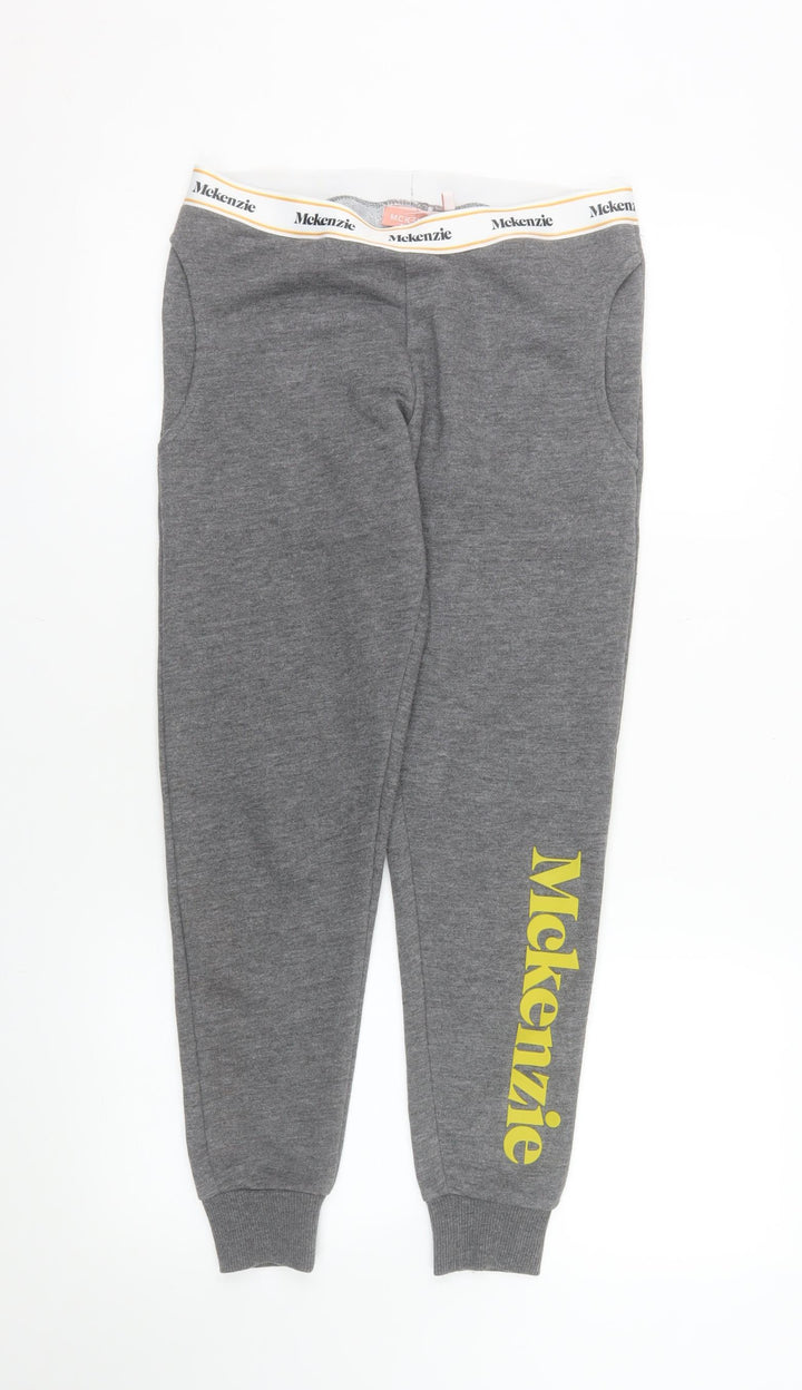 McKenzie Girls Grey Jogger Trousers 12-13 Years Elastic Waist Activewear