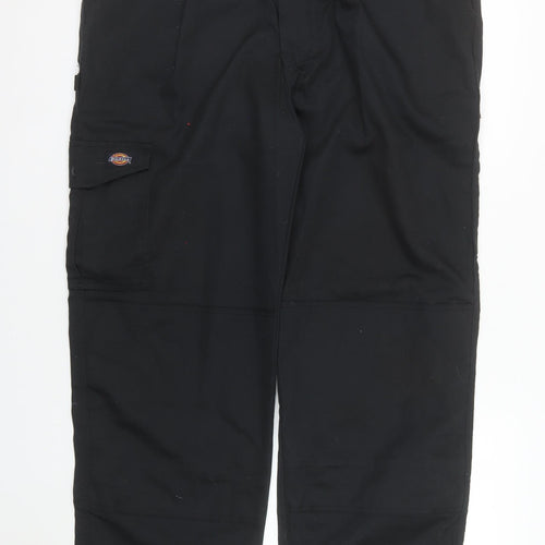 Dickies Men’s Black Cargo Work Trousers 38R Polyester Cotton Durable