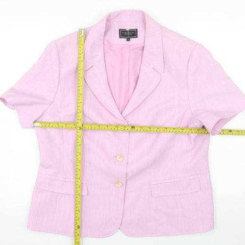 Debenhams Classics Women Pink Size 18 Short Sleeve Blazer Jacket