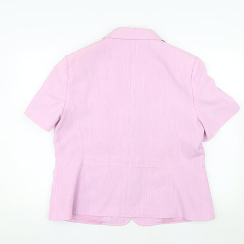 Debenhams Classics Women Pink Size 18 Short Sleeve Blazer Jacket