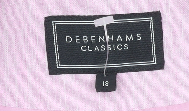 Debenhams Classics Women Pink Size 18 Short Sleeve Blazer Jacket