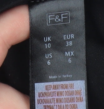 F&F Women’s Black Slim Fit Stretch Jegging Trousers UK 10