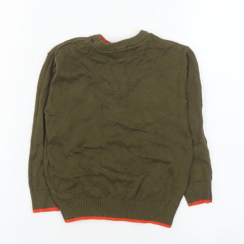 Timberland Boys Green Crew Neck Cotton Pullover Jumper Size 4 Years