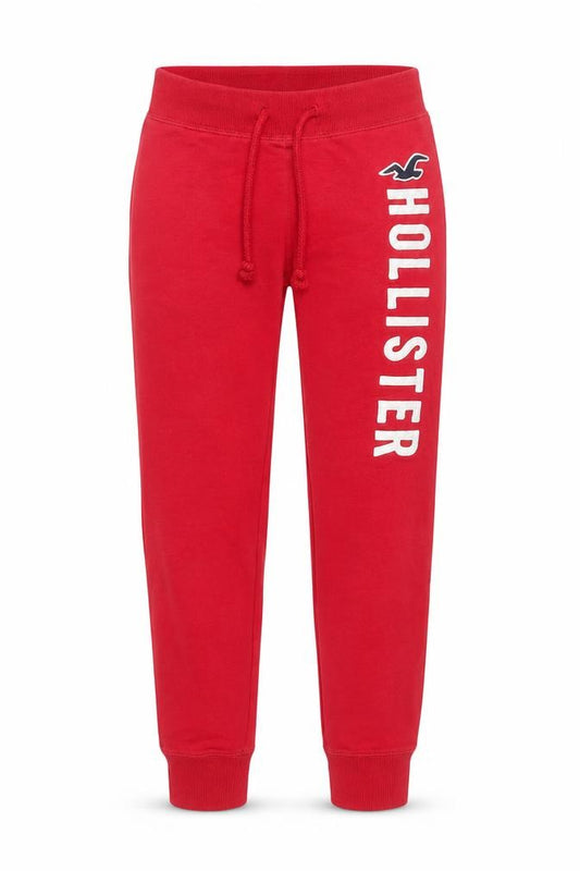 Hollister Women’s Red Jogger Sweatpants XS Cotton Blend Tapered Leg Activewear